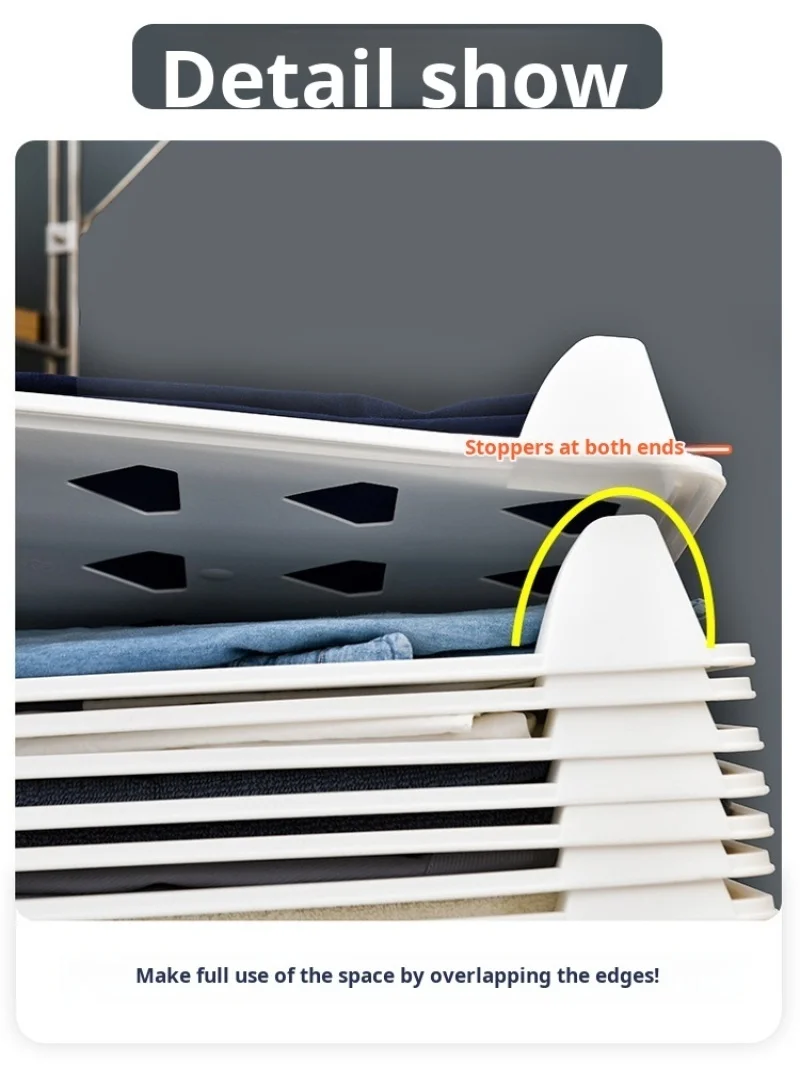 Foldable Clothes Organizer Boards (5-Pack) - Space Saving Shirt & Pants Storage Rack